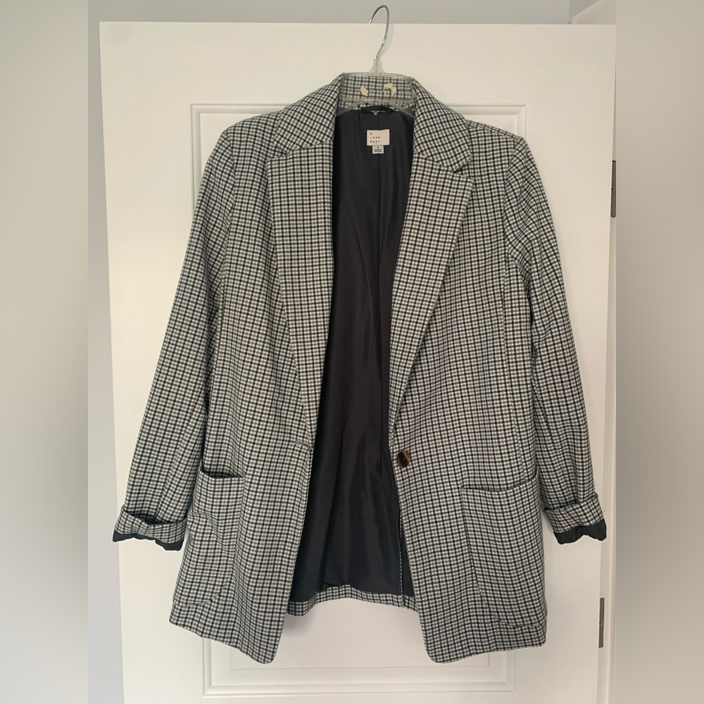 Oversized, Plaid Blazer